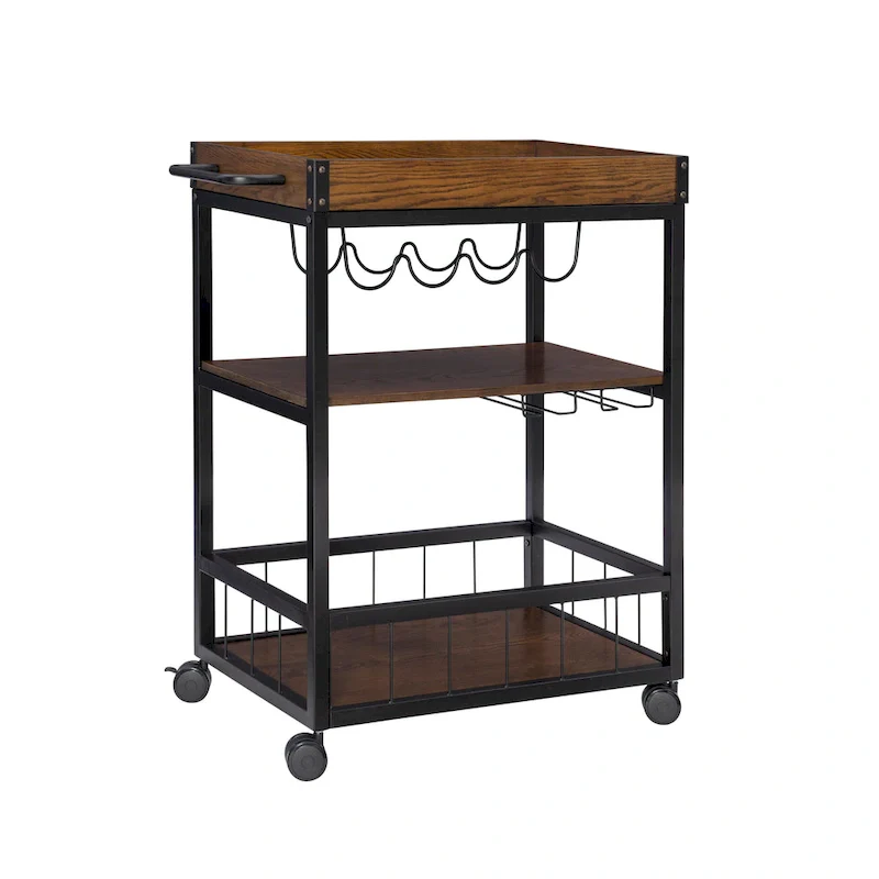 Wheeler Industrial Kitchen & Wine Cart
