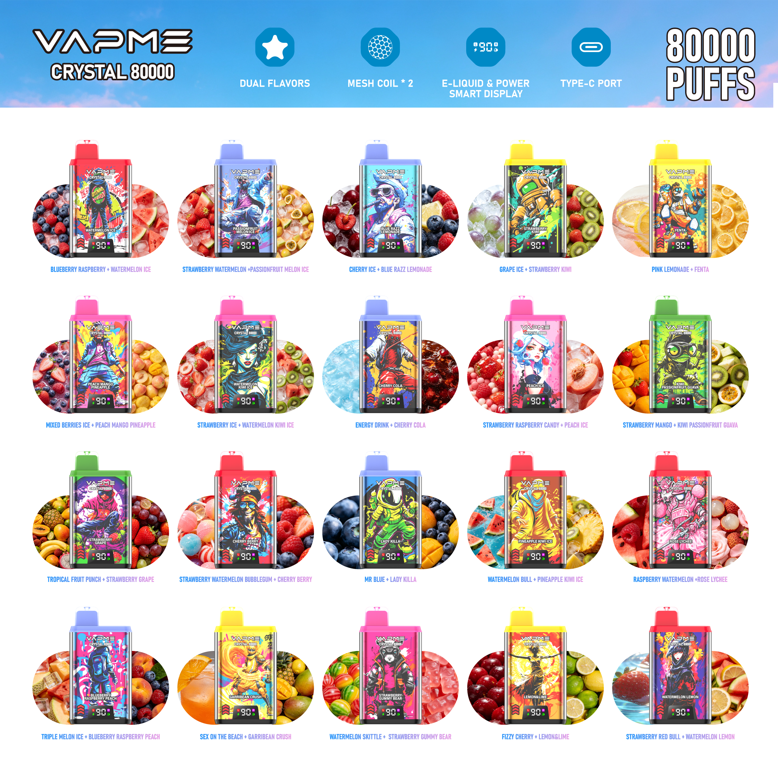 VAPME CRYSTAL 80000 - EU STOCK