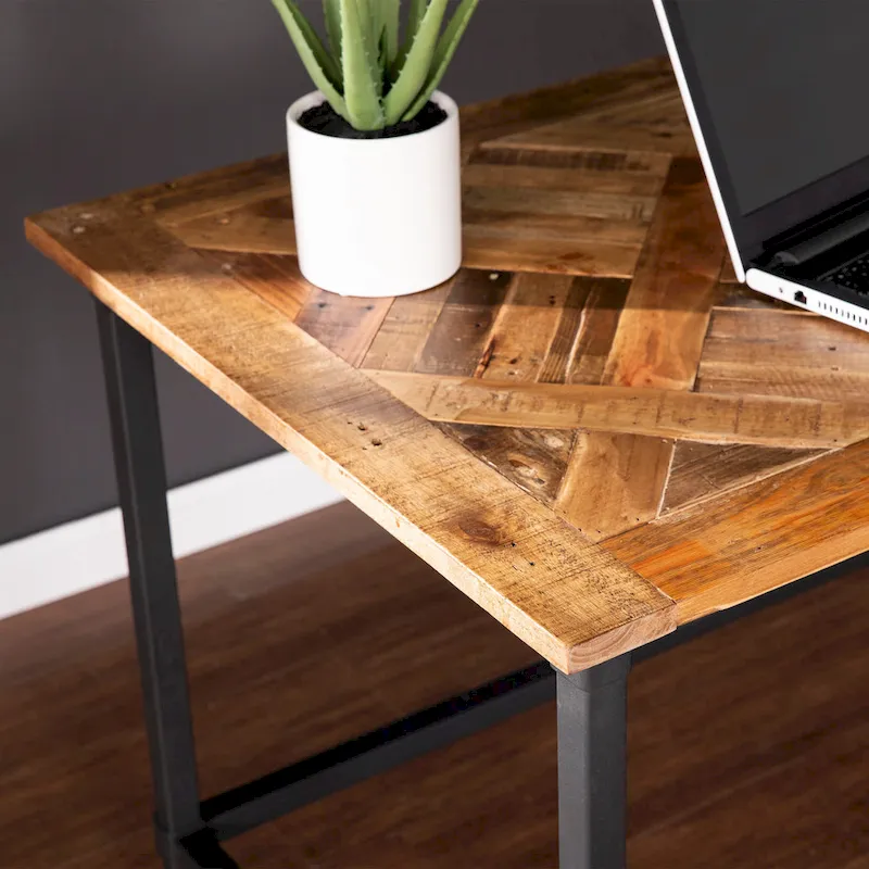 SEI Furniture Lawrence Modern Farmhouse Reclaimed Wood Desk
