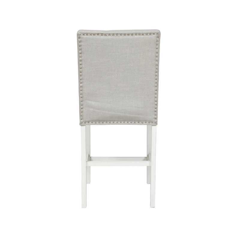 Tia Modern Tufted Grey Counter Chairs (Set of 2) by Furniture of America