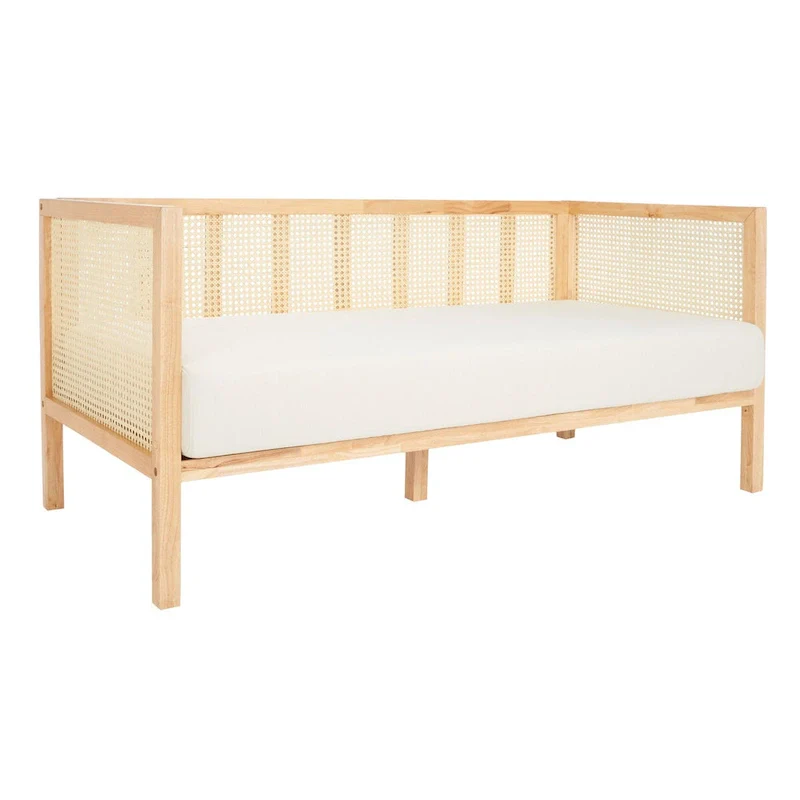 SAFAVIEH Mandie Rattan Sofa - 29  W x 62  D x 30  H - 29Wx62Dx29H