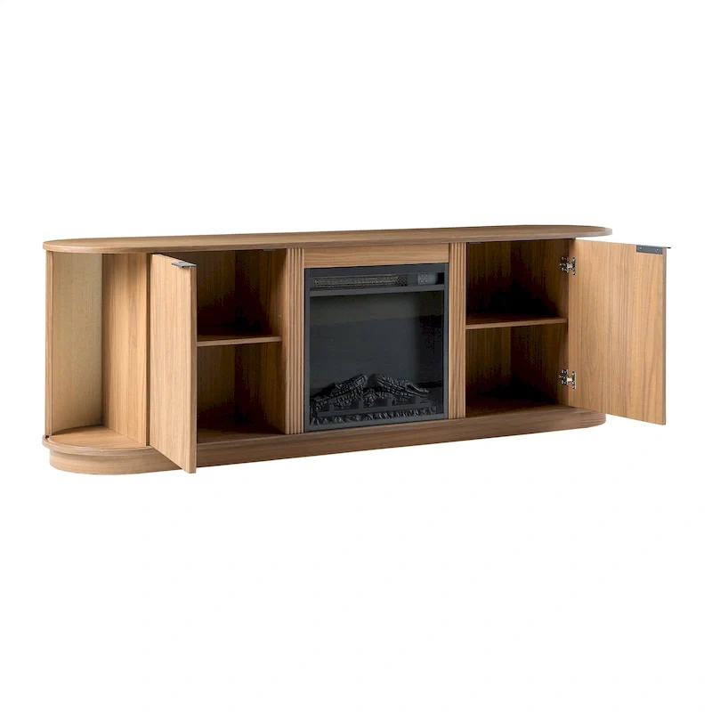 Middlebrook Designs Modern Reeded 70-inch Fireplace TV Stand