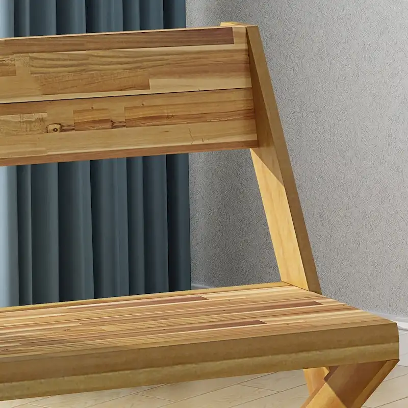 Farmhouse Acacia Wood Bench by Christopher Knight Home