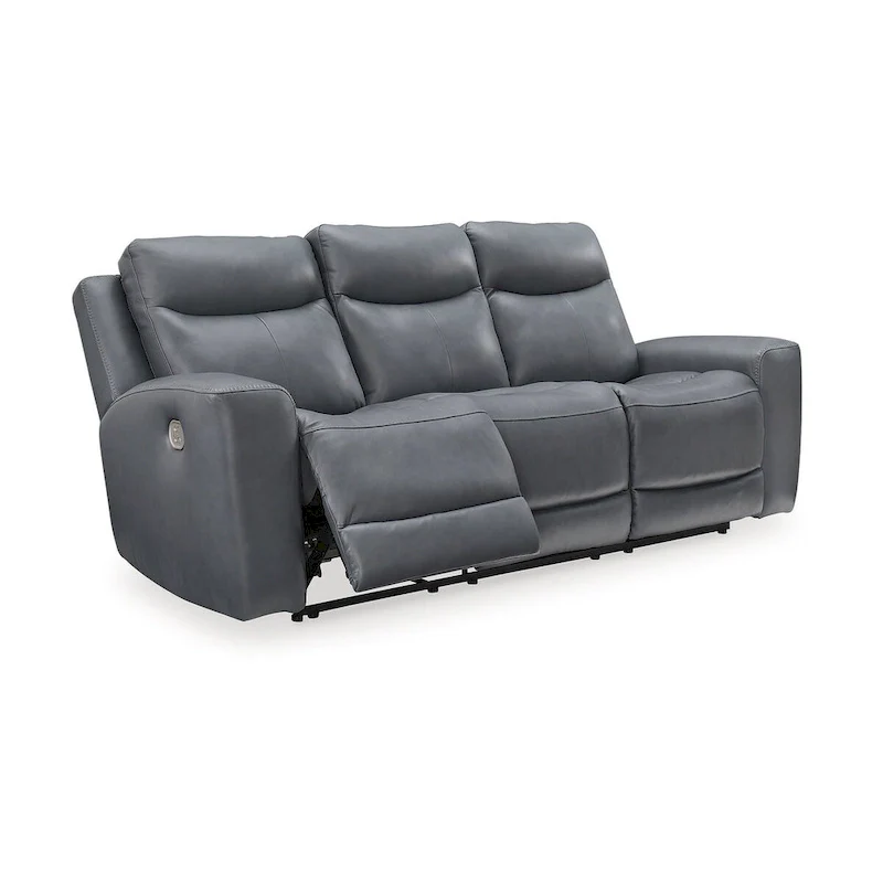 Signature Design by Ashley Mindanao Steel Power Reclining Sofa - 89W x 42D x 43H