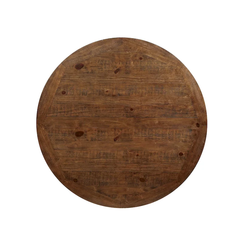 Furniture of America Sylmer Farmhouse 54-inch Wood Round Dining Table