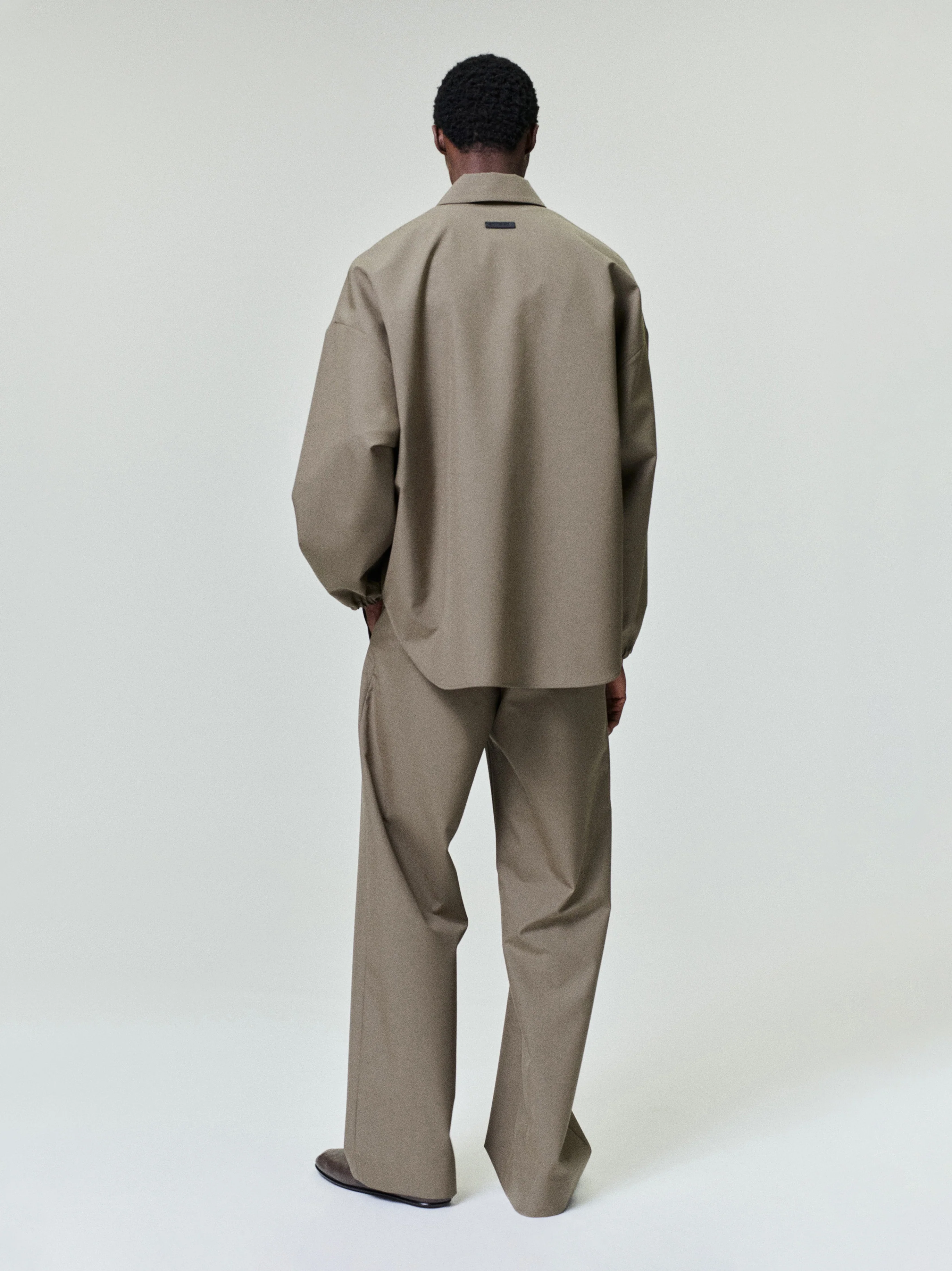 Wool Poplin Casual Flat Front Pants