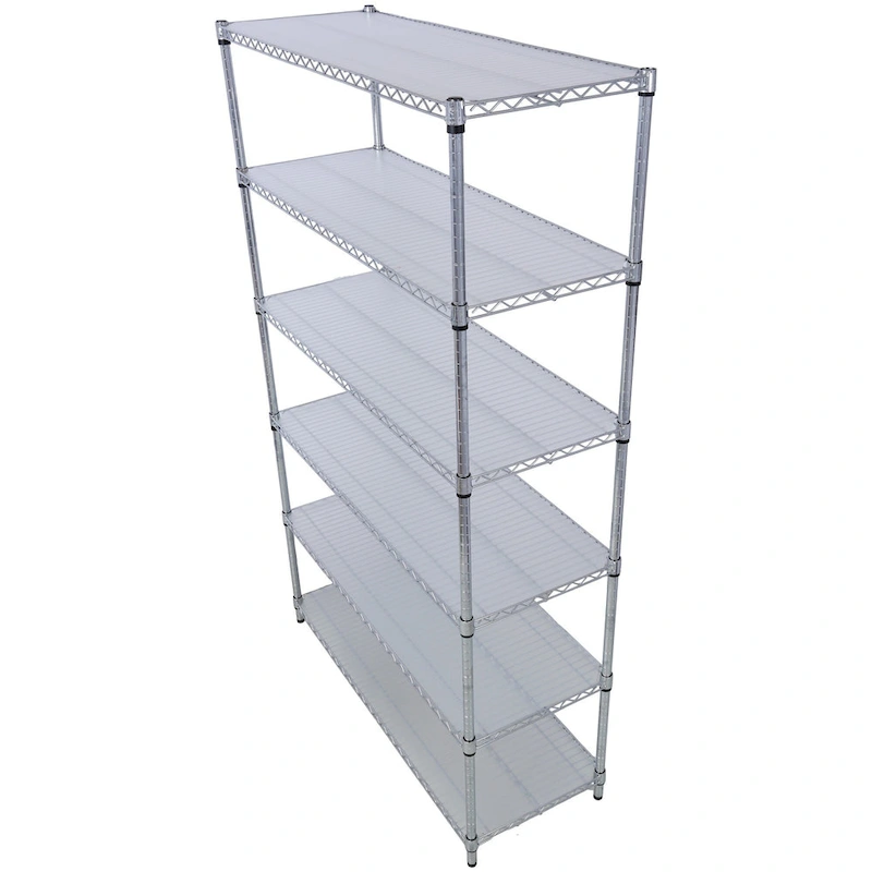 6-Tier Multifunctional Adjustable Shelf with Wheels, 6000LBS Capacity