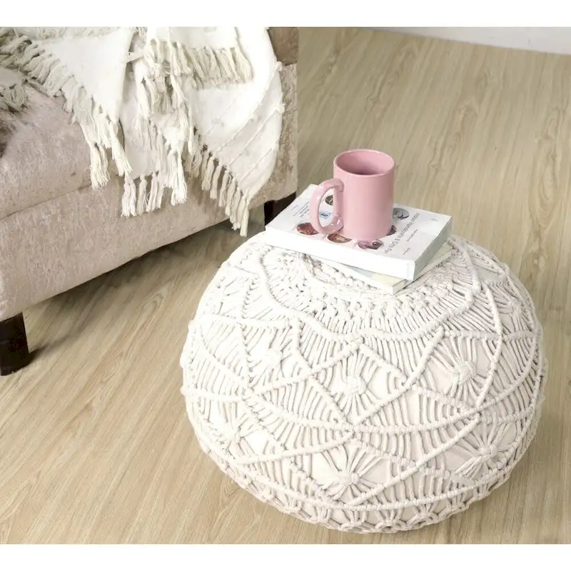 Natural Pouf Ottoman