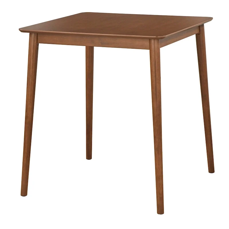 Counter Height Table - Walnut, Mid-Century Modern Style, Seats 4