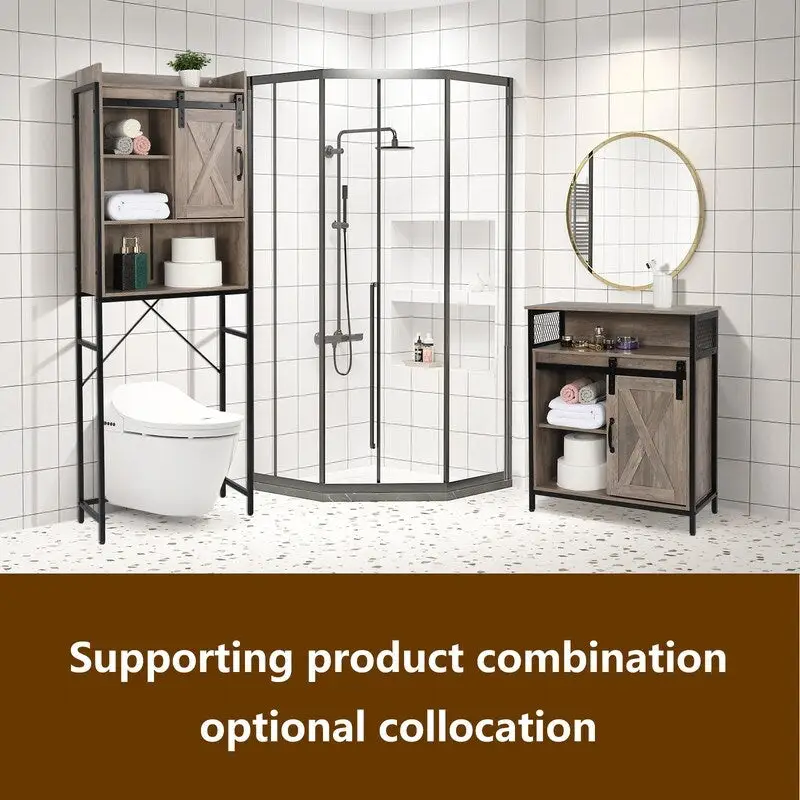 Three-Layer Rack etro Style MDF Bathroom Cabinet