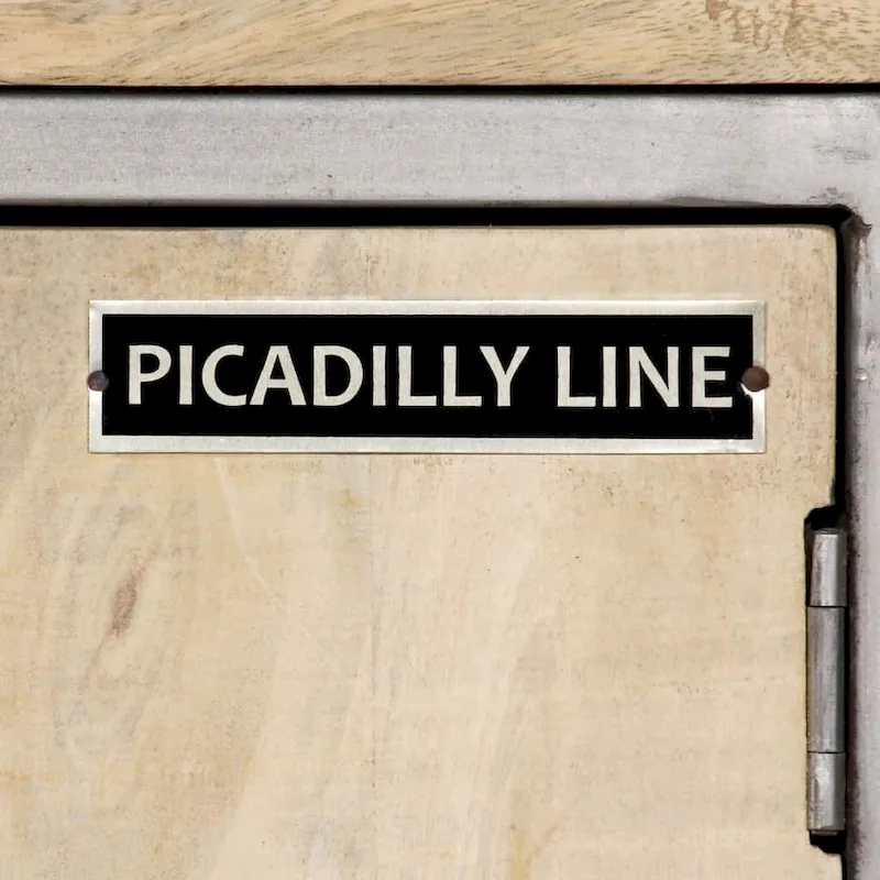 vidaXL Sideboard Solid Mango Wood and Steel 25.6 x13 x29.9