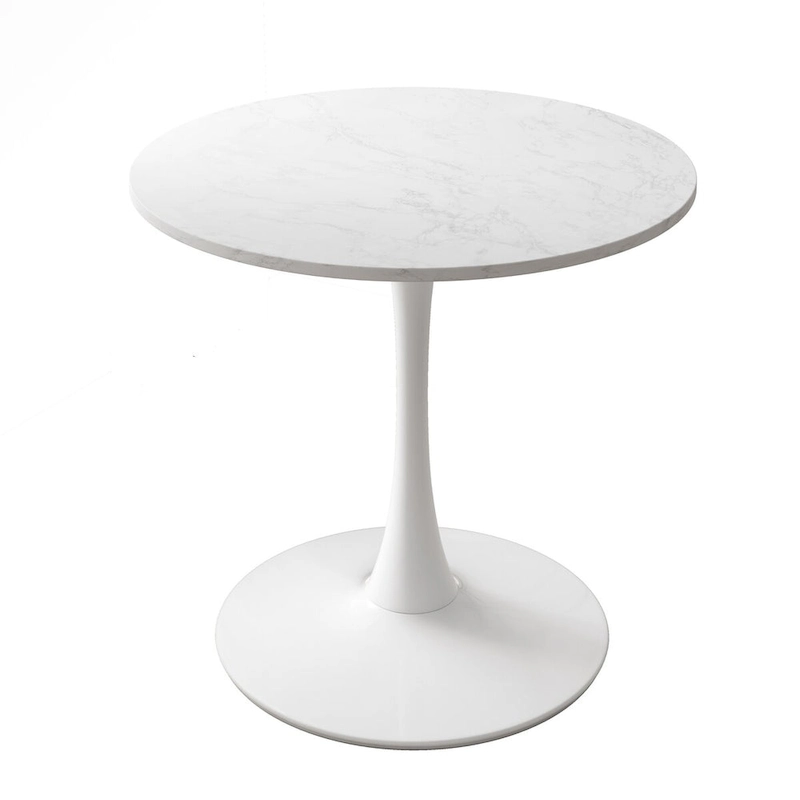 32Modern Round Metal Base Dining Table with MDF Table Top