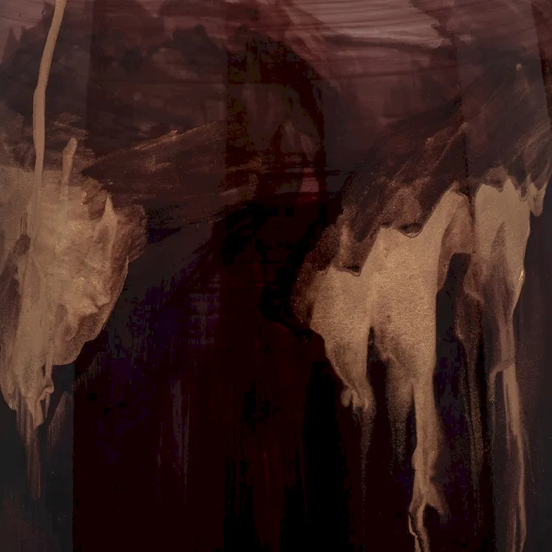 Sagebrook Home Abstract Glass Vase with Gold Accents