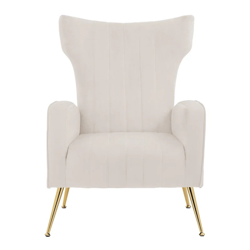 Upholstered Wingback Accent Chair - 26.4 W x 37.8 H x 32.6 D