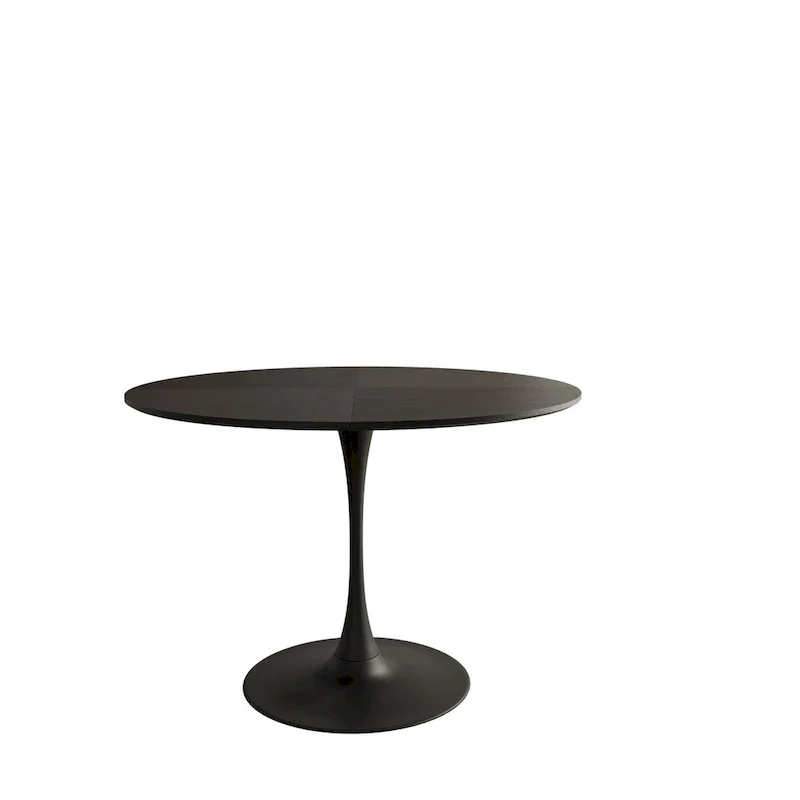 Modern Round Dining Table,with Metal Base
