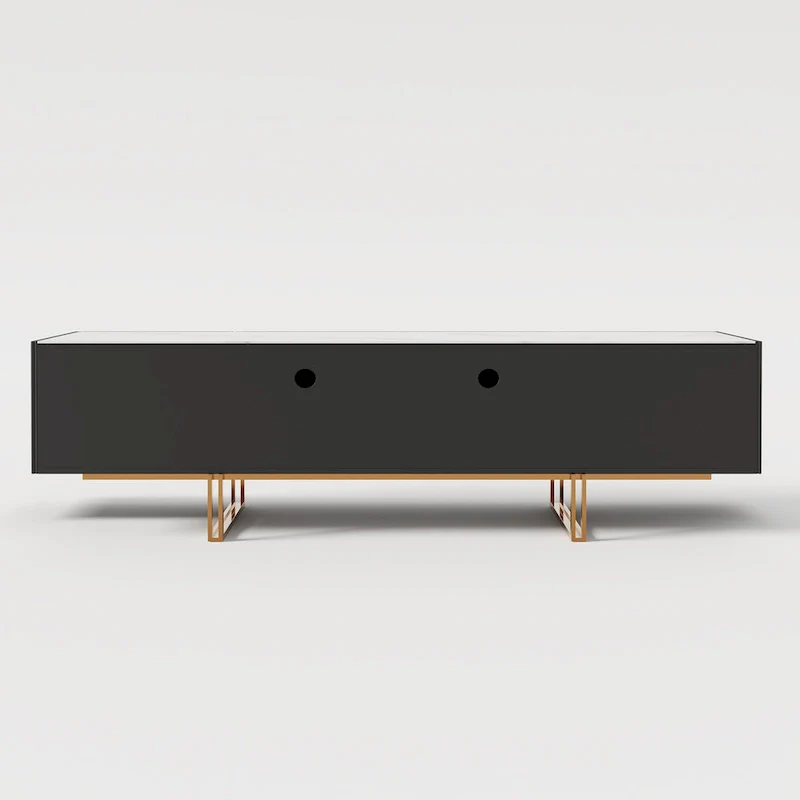 78.7  TV Stand, Entertainment Center with Faux Marble Top