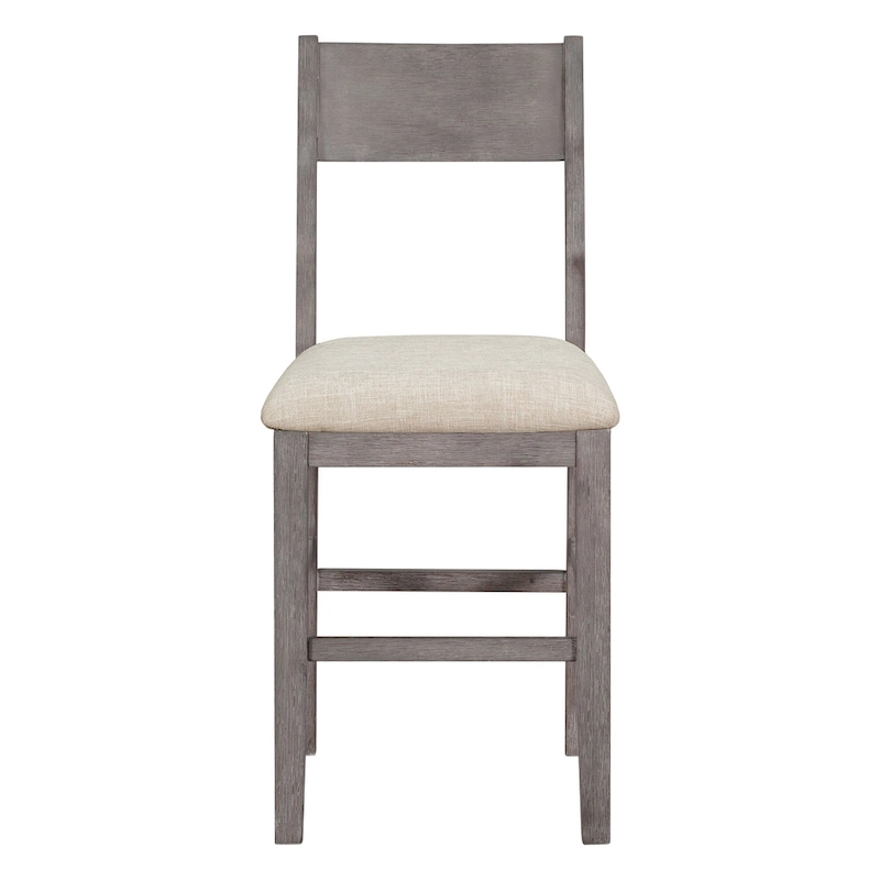 5 Pcs Counter Height Dining Table Set, Solid Wood Kitchen Dining Table Set with Rectangular Dining Table and 4 Dining Chairs