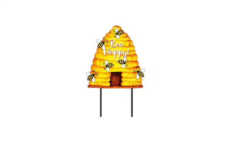 Briarwood Lane Summer Metal Art 26x17 Bee Happy Hive For Summer Metal Art
