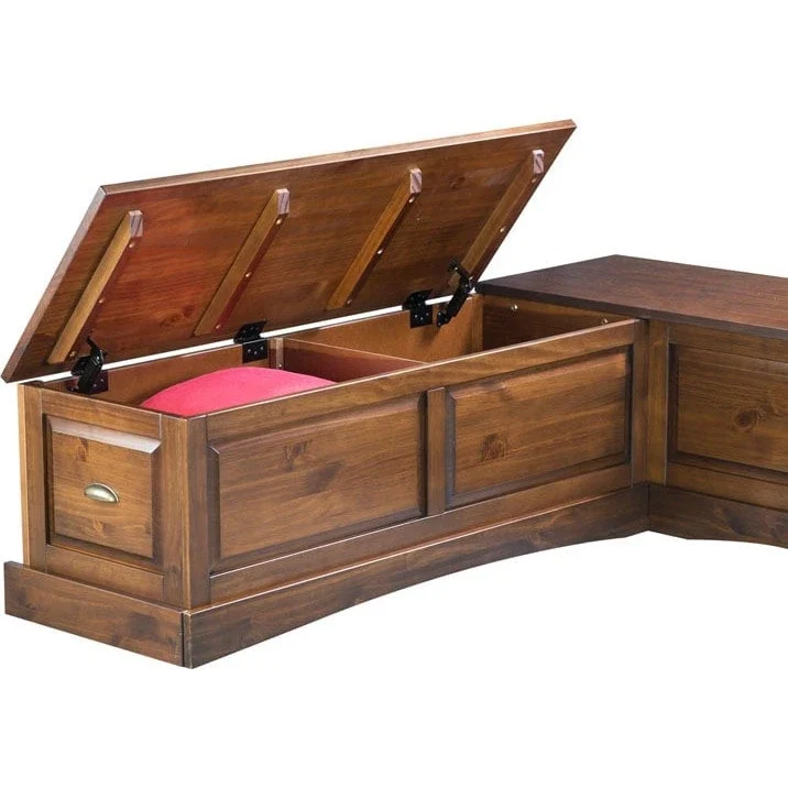 Ame Walnut Backless Nook Table Set