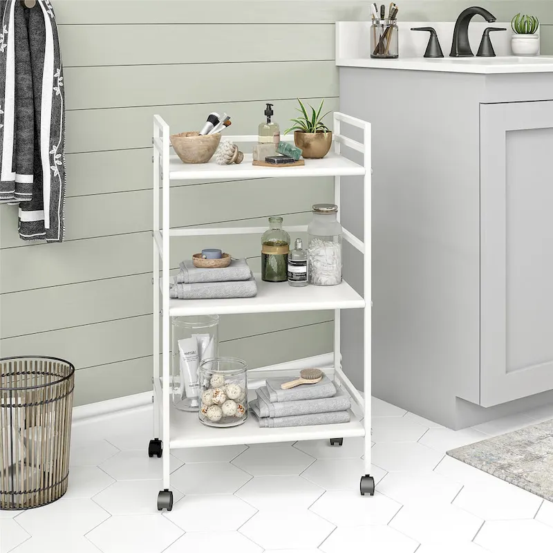 Emerald 3 Shelf Metal Rolling Utility Cart
