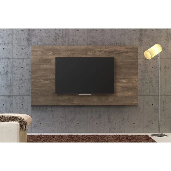 Brown & White Floating TV Board, Wall-Mount Style, Fits up to 70
