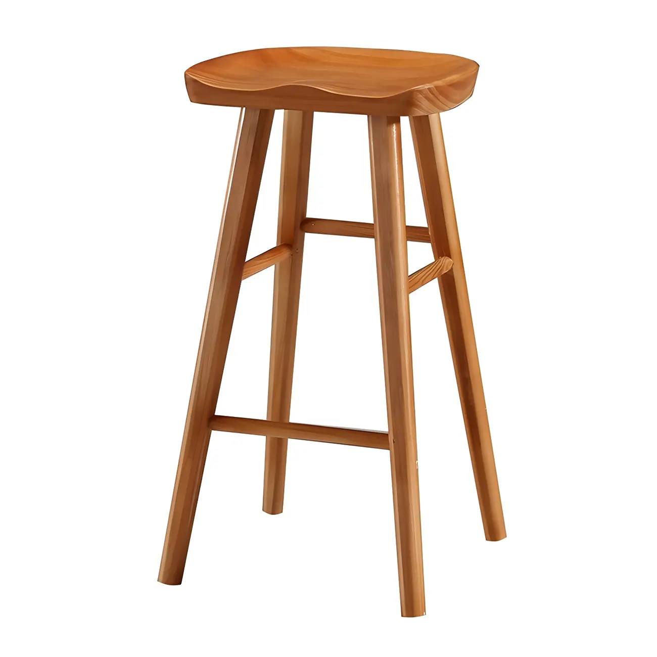 Rustic Saddle Backless Bar Stool Counter Height