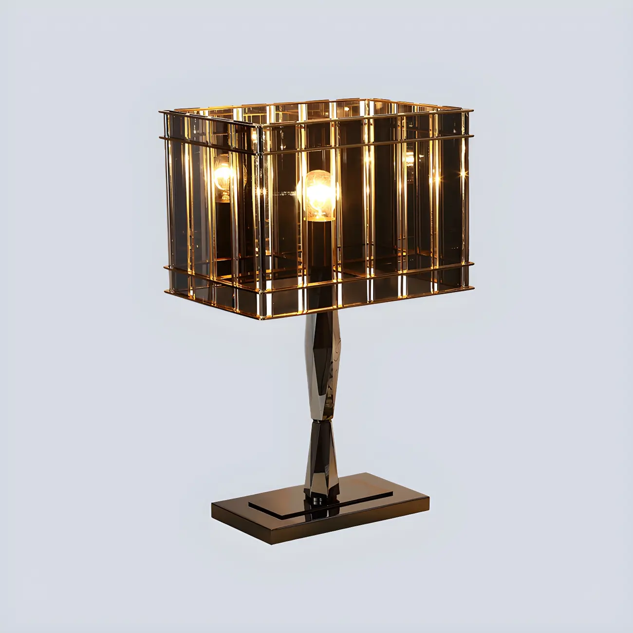 Crystal Rectangular LED Night Table Lamp