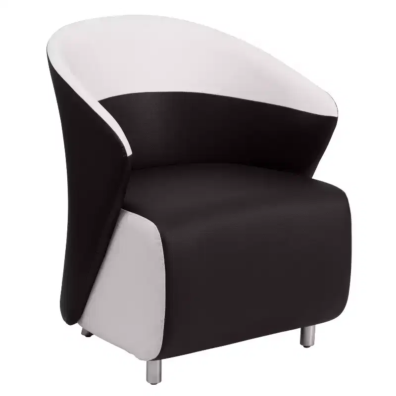 Emma and Oliver Home Office Curved Barrel Back Lounge Chair