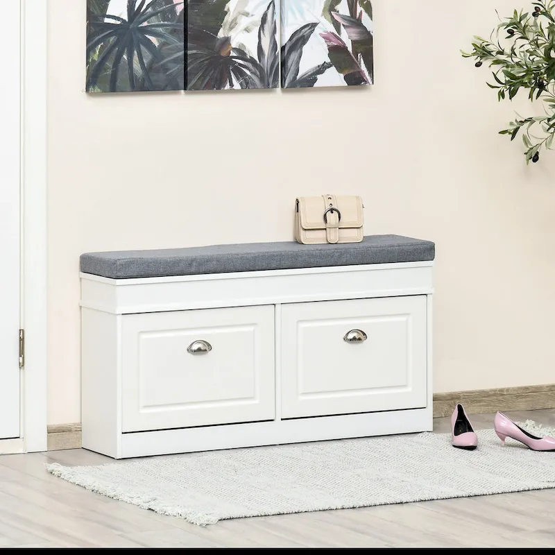 Modern Shoe Rack Bench for Entryway