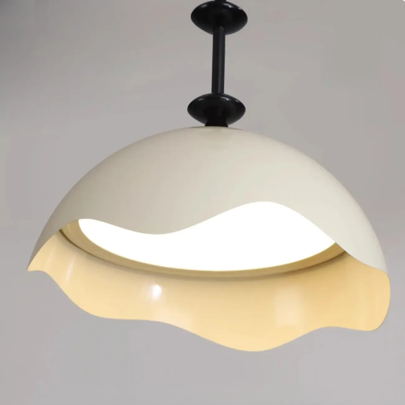 Modern Black White Acrylic Dome Pendant Light