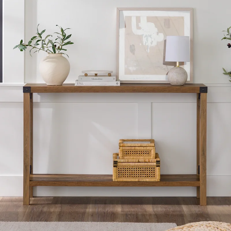 46-Inch X-Frame Farmhouse Entry Table