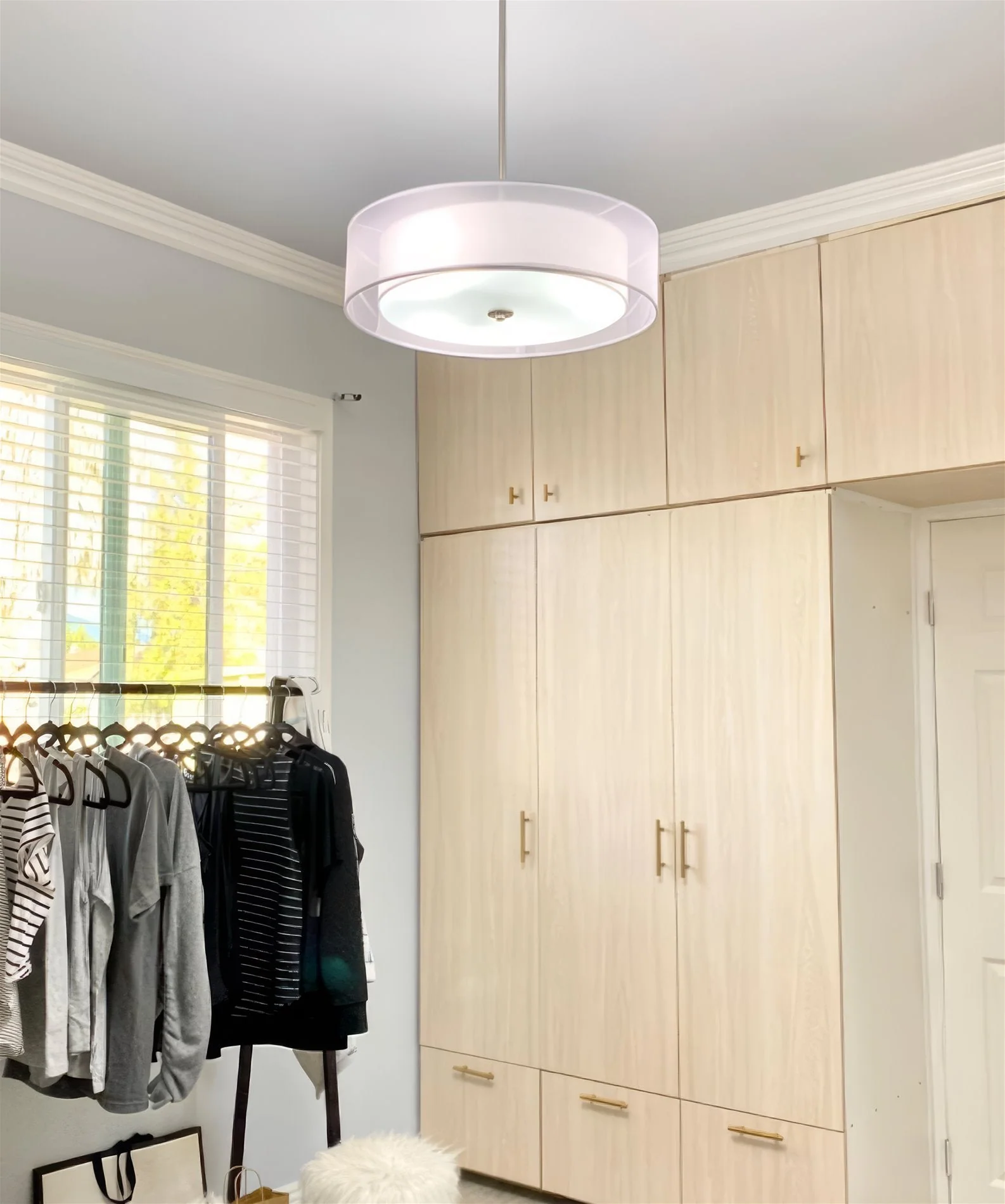 Lindos 20 Modern 3-Light Double Drum Chandelier