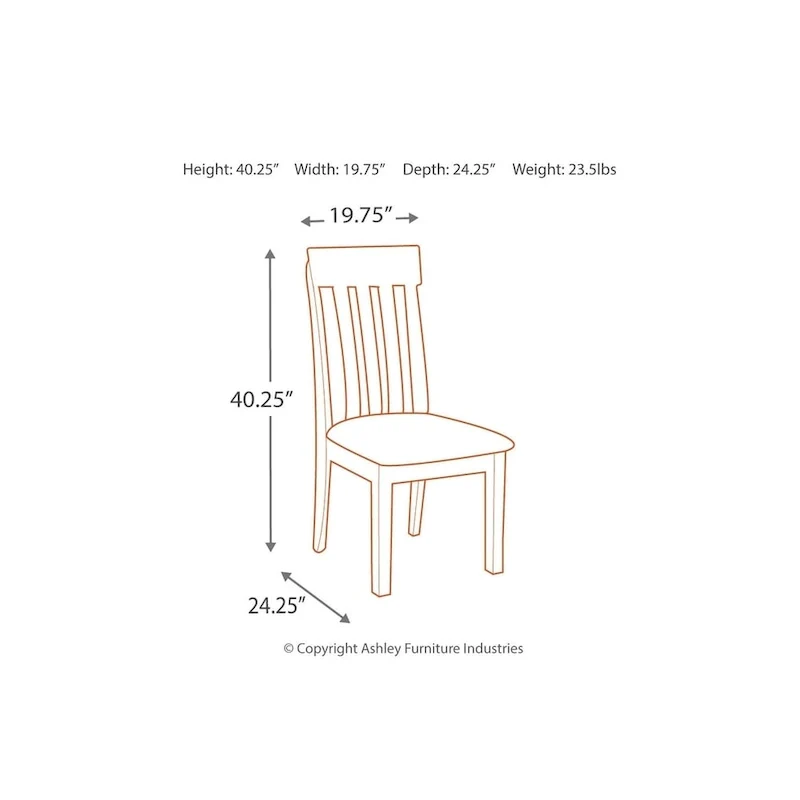 Haddigan Dining Room Chair - Set of 2 - Dark Brown