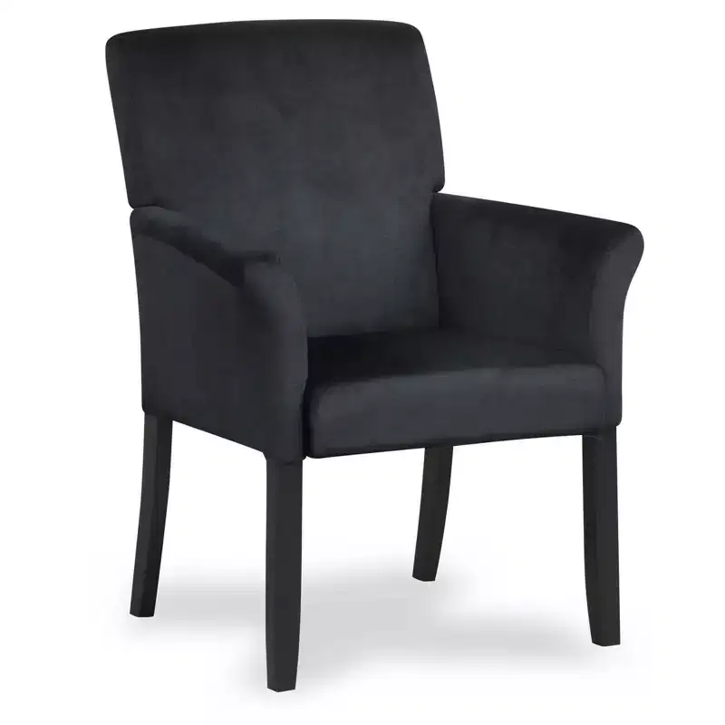 Costway Executive Guest Chair Accent Chair Arm Chair w/Rubber Wood Legs