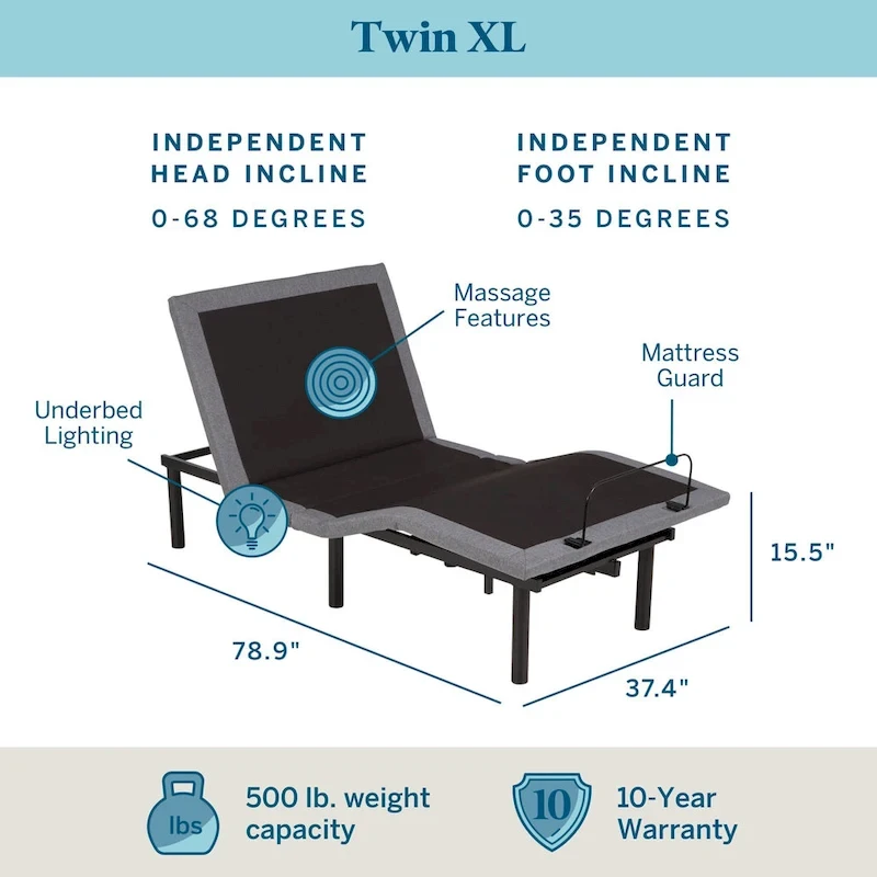 Lucid Deluxe Adjustable Bed Base