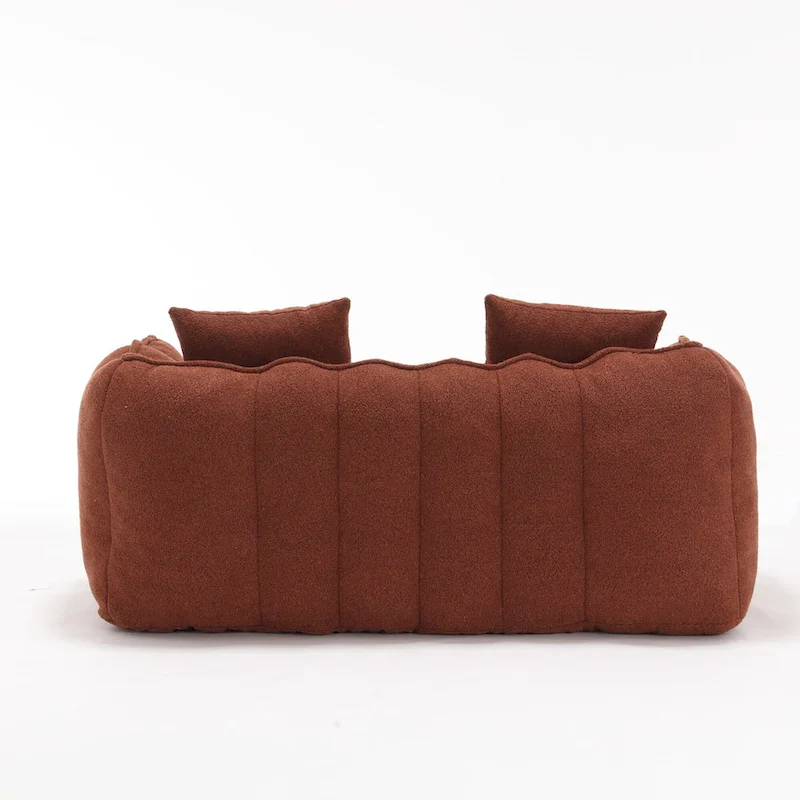 Modern 65-Inch Chenille Tufted Loveseat Accent Chair with High-Resilience Foam