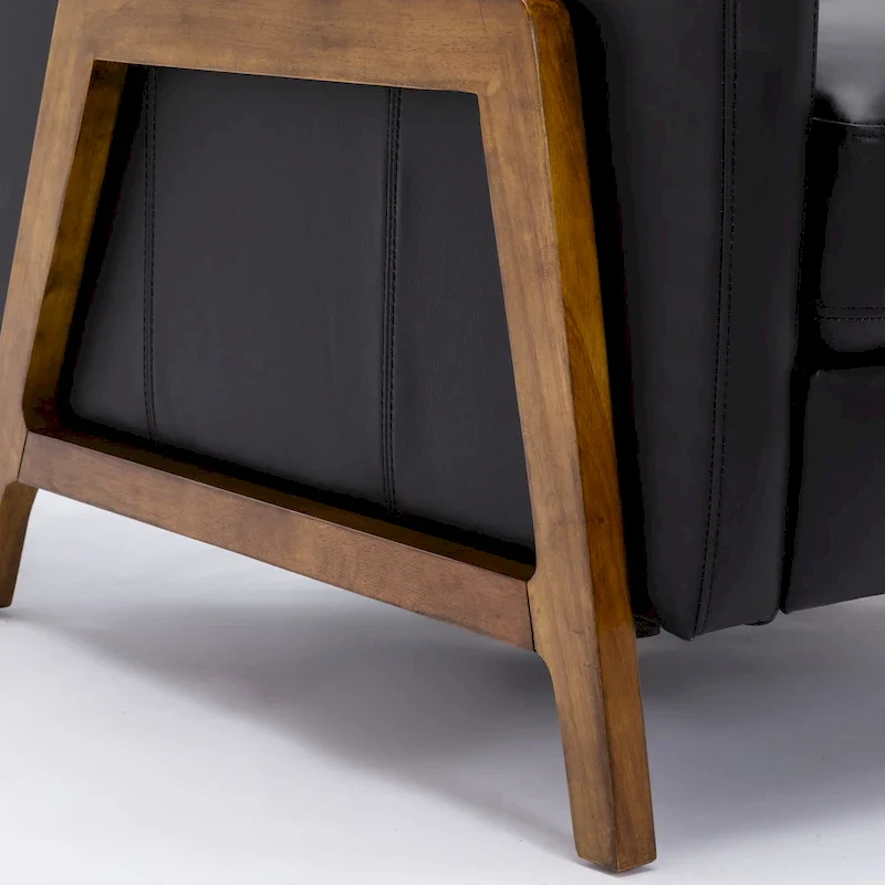 Top Grain Leather Push Back Recliner