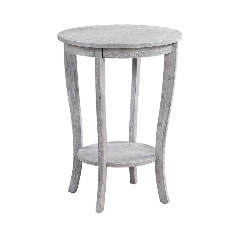 Round End Table with Shelf - Classic Design