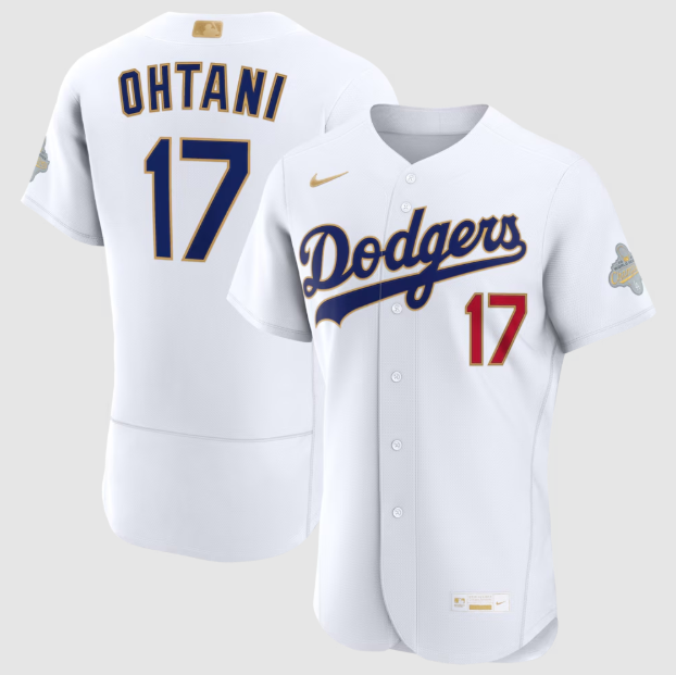 Los Angeles Dodgers Shohei Ohtani White 2026 Gold Collection Authentic Jersey