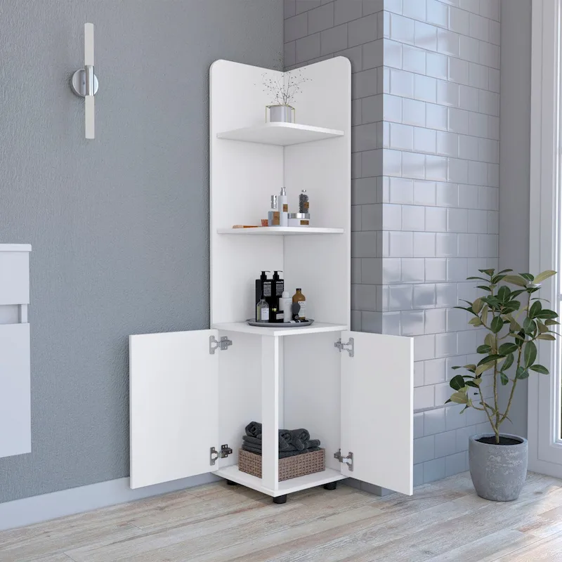 Freestanding cabinet , One Drawer, White Finish,High quality and durable