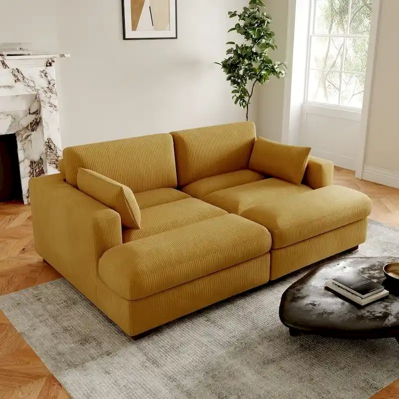Left and Right Sectional Sofa Set Chaise Lounge Sofa Chair