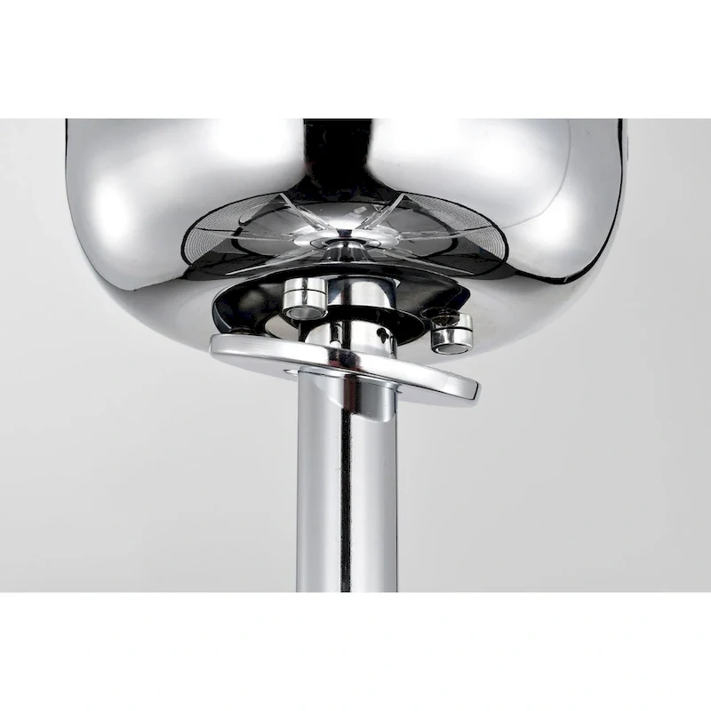 Ofelia 24-inch Chrome and Faux Wood 6 Lights 3 Blades Lighted Ceiling Fan with Remote