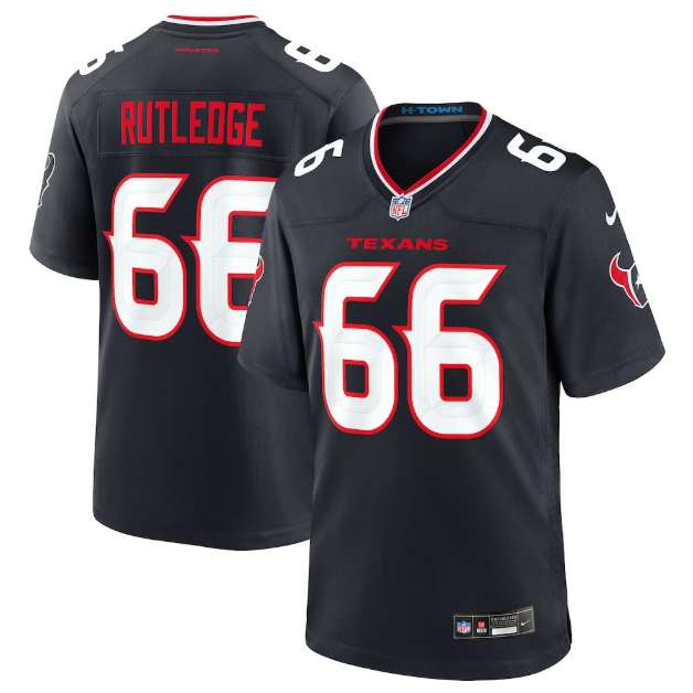 Houston Texans Keylan Rutledge Navy 2026 Draft First Round Pick No. 26 Team Game Jersey