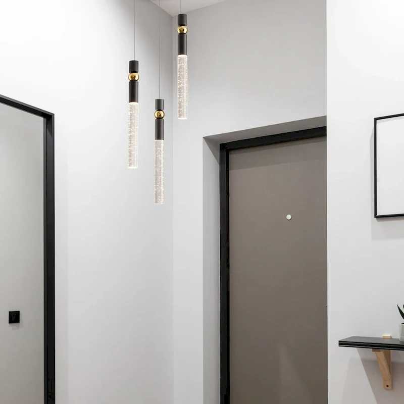 3-Light LED Crystal Pendant Light, Dimmable Ceiling Hanging Light Fixture