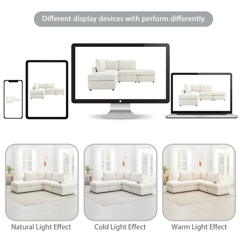 93Modern Sectional Sofa with Vertical Stripes