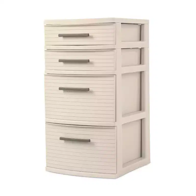 4 Drawer Medium Tower Snowfall White - Brightroom™