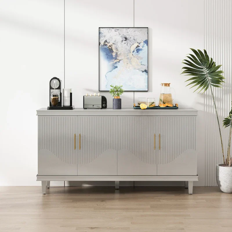 Living Room Large Size 4-Door Cabinet