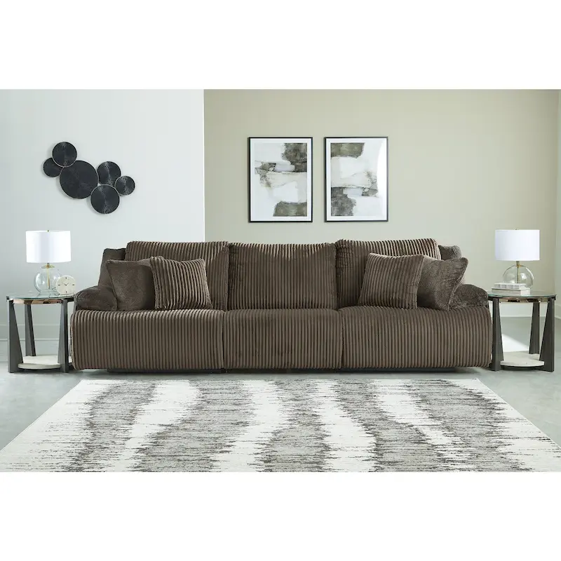 Signature Design by Ashley Top Tier 3-Piece Reclining Sectional Sofa - 128W x 40D x 41H