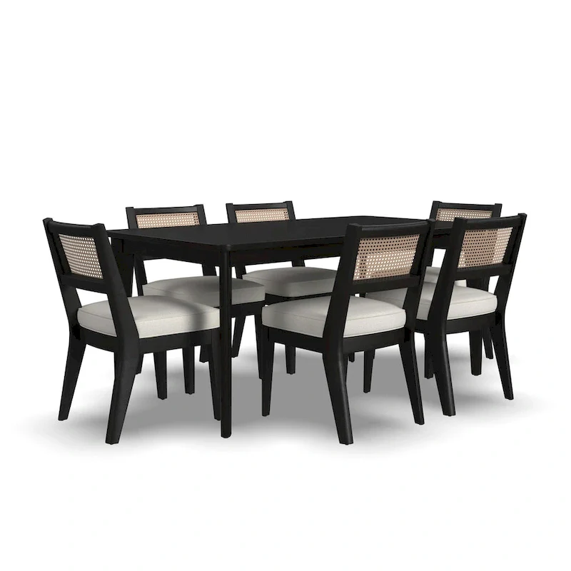 Brentwood Black Wood Rectangle Dining Set by Homestyles - 66  x 30  x 36
