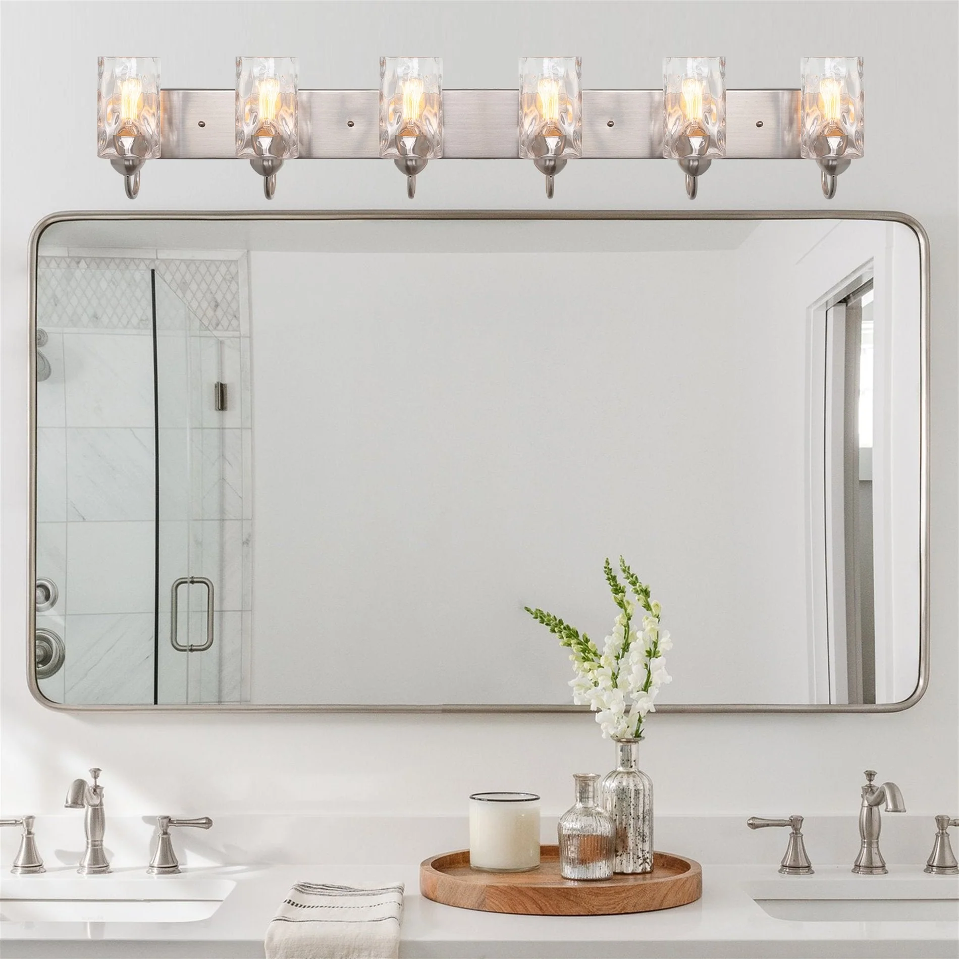 Armada II 7 Clear Hammered Glass Shades / Replacement Glass, 3-Pack